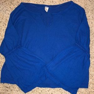 Free People Thermal Bell Sleeve Top Size Medium
